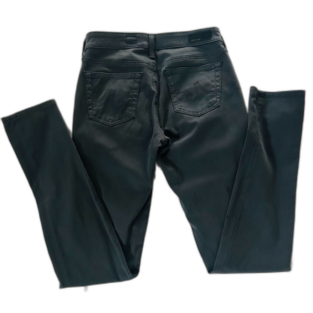 AG Adriano Goldschmied The Legging Super Skinny Coated Jeans Gray Black 27R